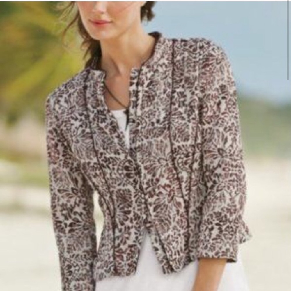 Peruvian Connection cotton jacket size 8